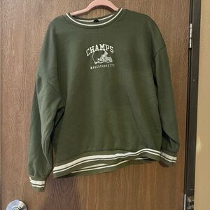 Champs Olive Crewneck Sweater for Men